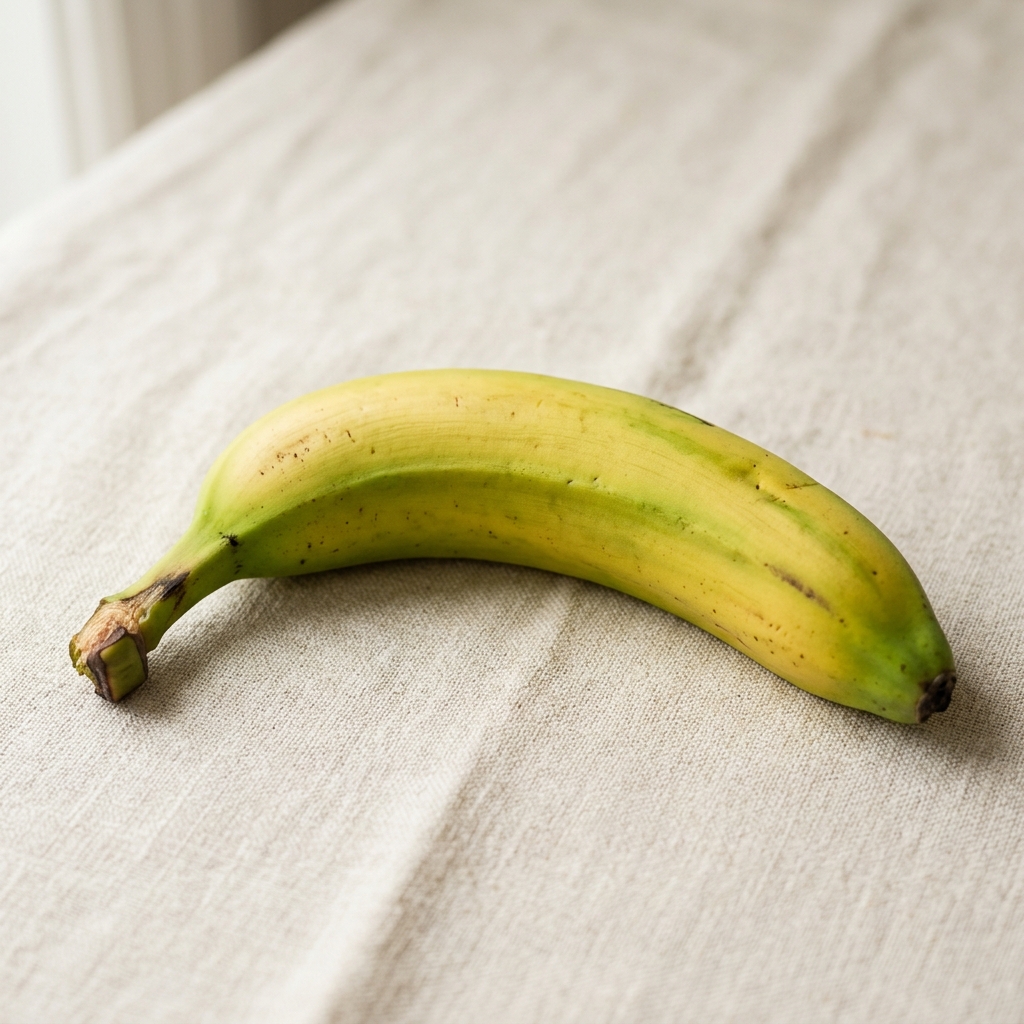 Banana, slightly green