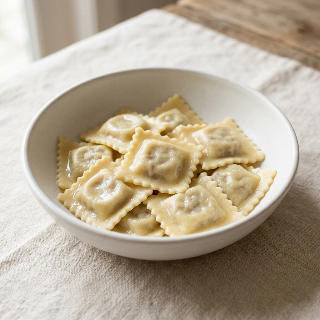 Ravioli, meat-filled