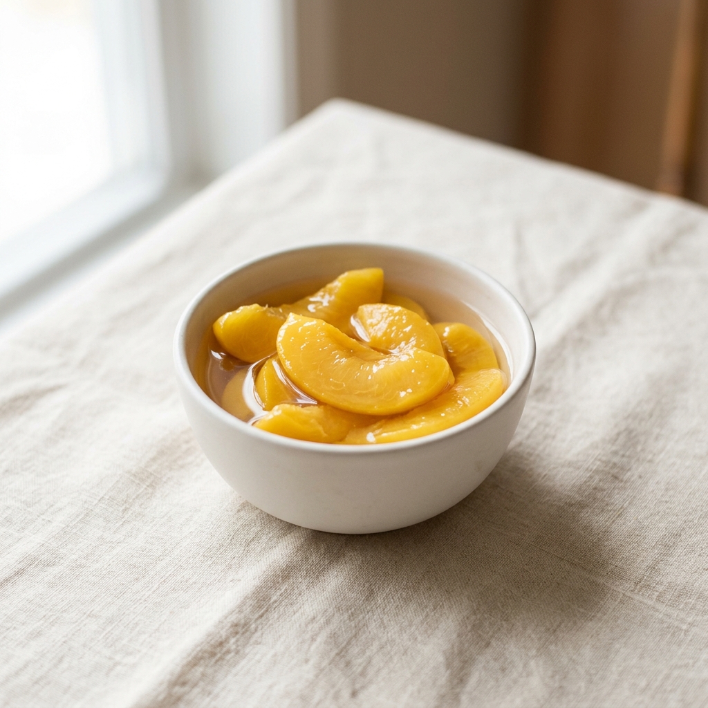 Peaches, canned in syrup